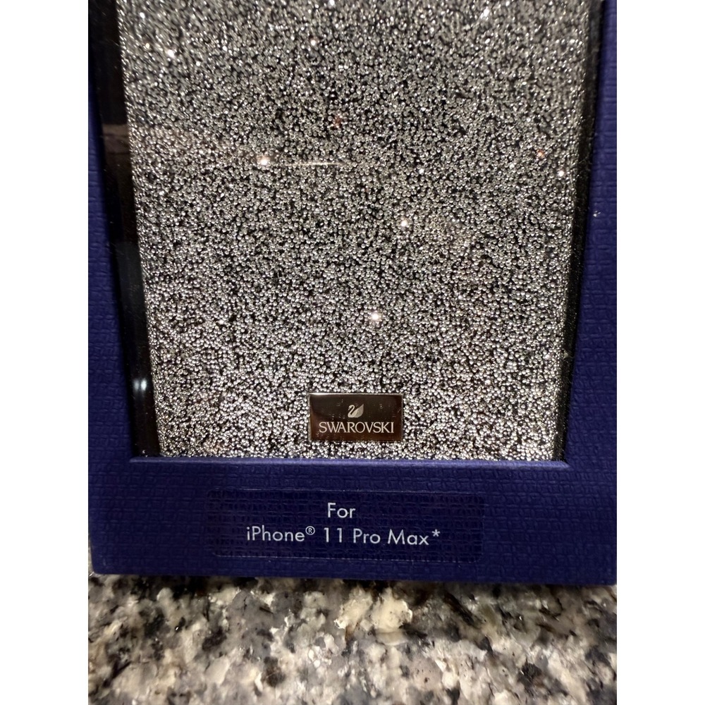 Swarovski High Smartphone Case iPhone 11 Pro Max Silver Crystal Sparkle - Picture 2 of 2